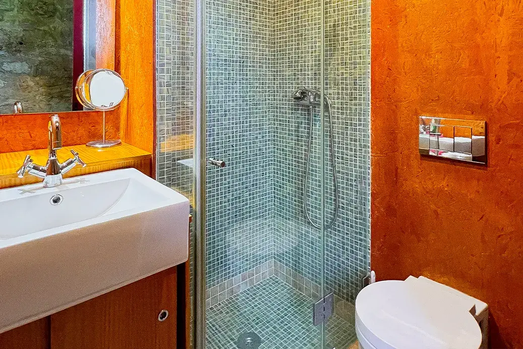 Salle de bains avec douche